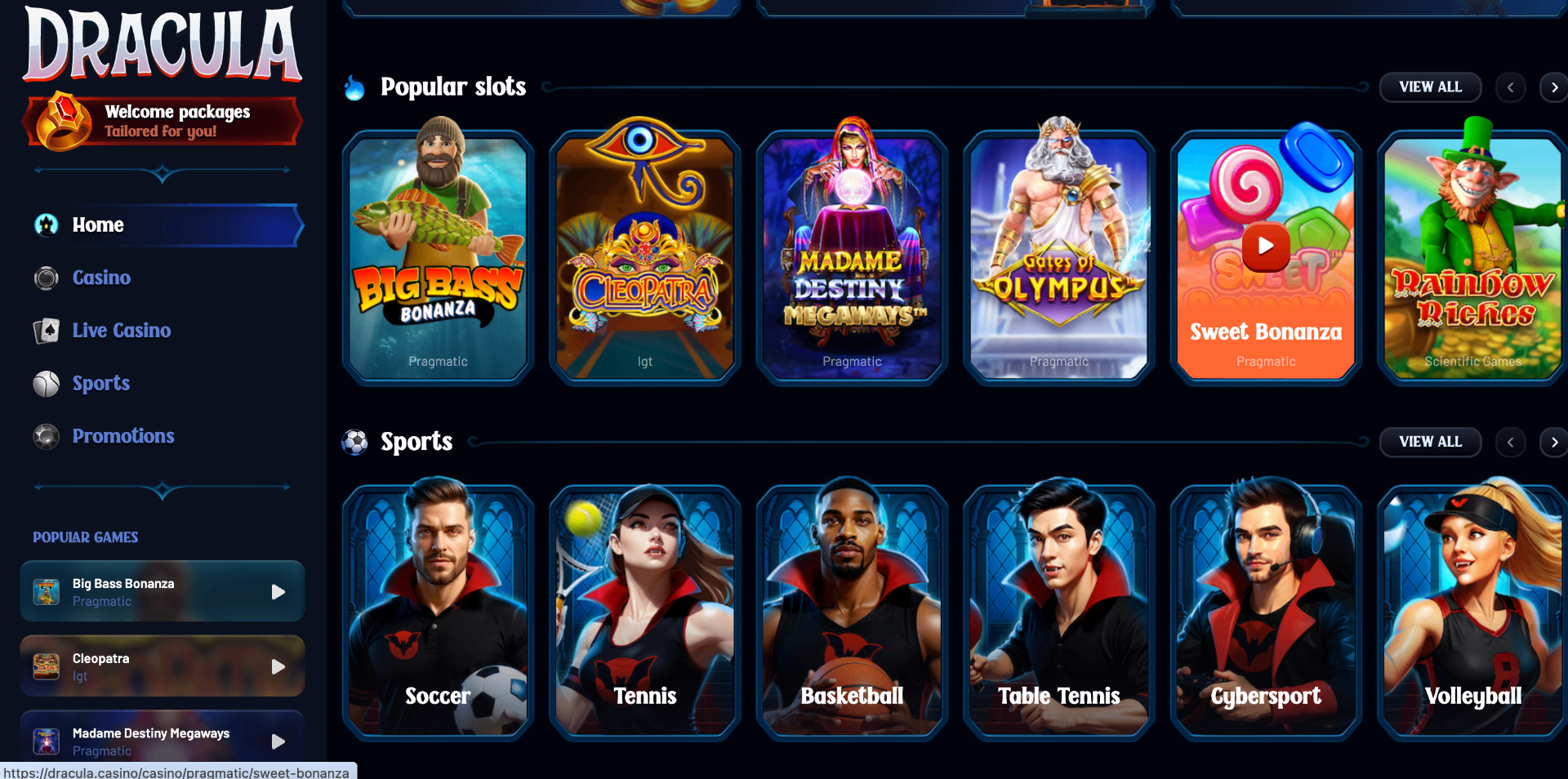 Dracula Casino screenshot 1