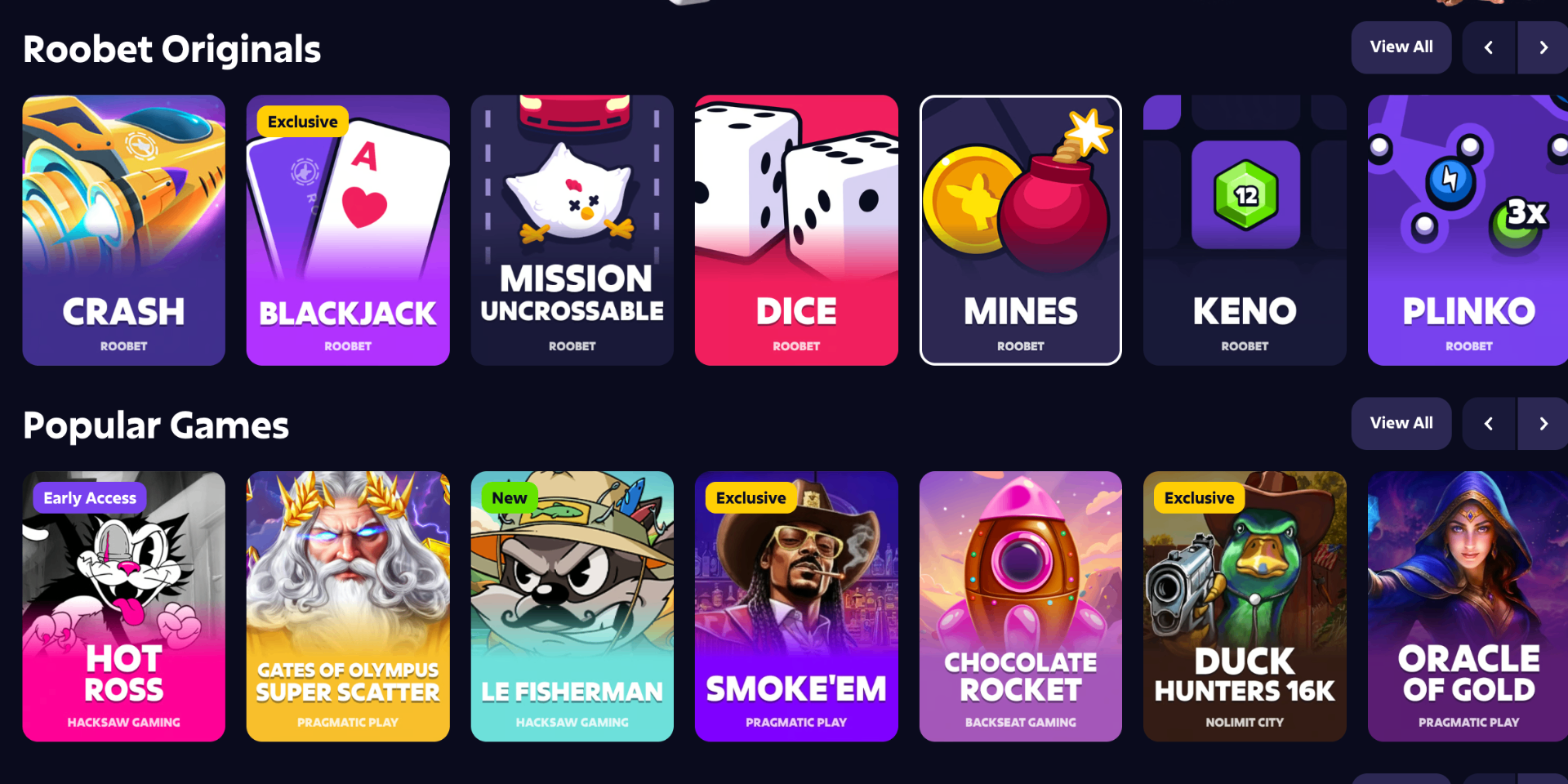 Roobet screenshot 1