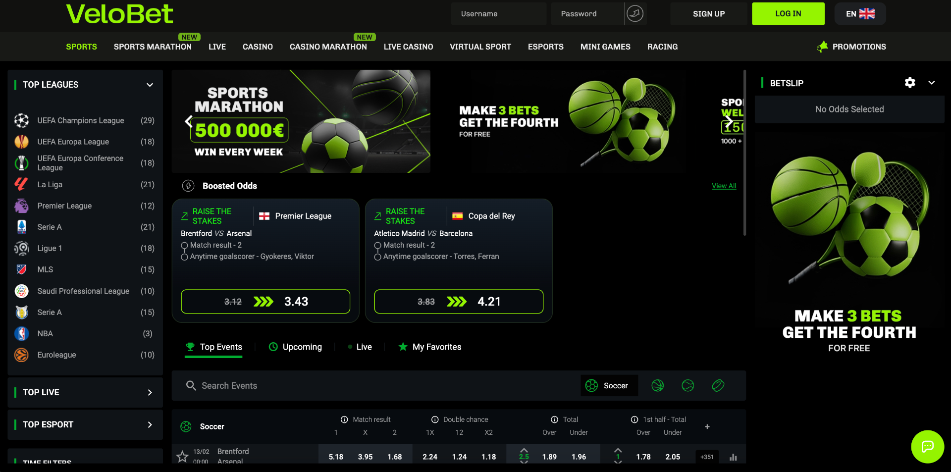 VeloBet screenshot 1